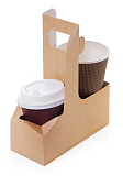 Подставка-держатель картонный с ручкой для 2 стаканов Eco Cupholder