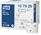 Туалетная бумага в миди-рулонах Tork Premium 127520, Т6, 2-слойная, белая	
